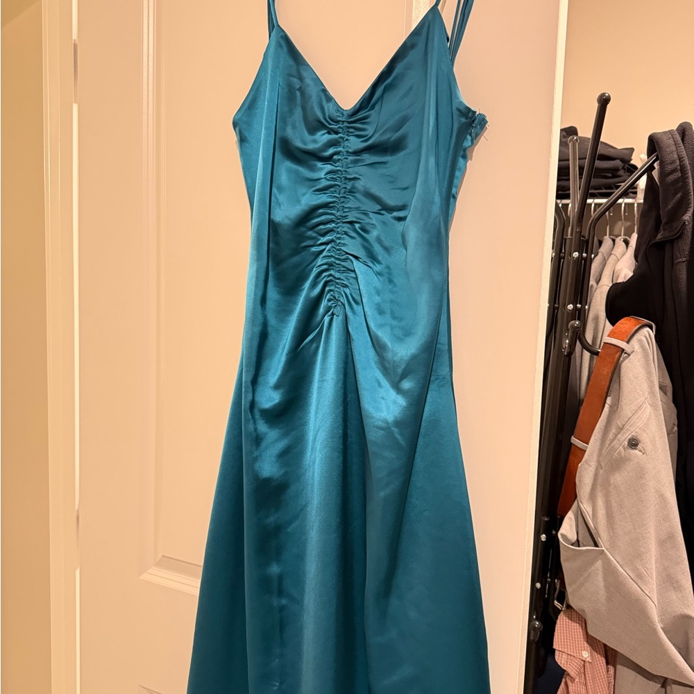 Jason Wu Teal Backless Dress